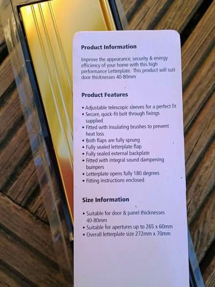 Photo of free Letter box/letter plate (Primrose Hill) #2