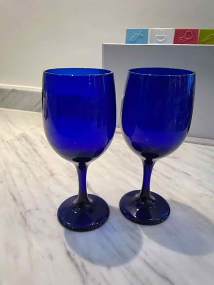 Photo of free Blue wine glasses (G61) #1