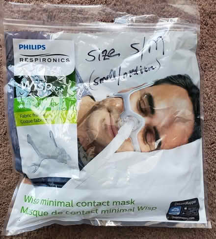 Photo of free CPAP Wisp cushions, new, S/M & XL (DeAnza Blvd - Stvns Crk & 280) #2