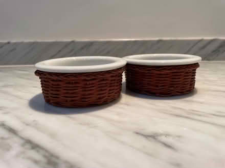 Photo of free Little ramakins with basket detail (G61) #2