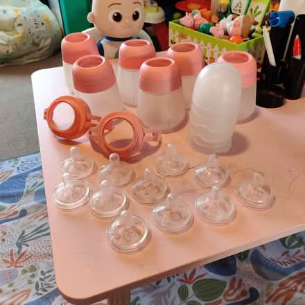 Photo of free Pink baby bottles, teats, caps (Princes park, BN22) #1