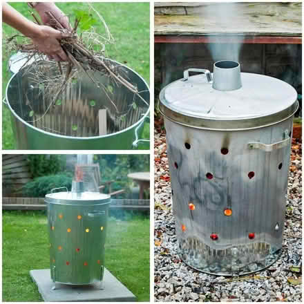 Photo of Galvanised Incinerator Fire Bin (Chatham ME5) #1
