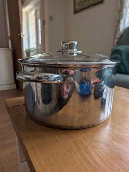 Photo of free Stainless steel pan with glass lid. (Hartwood Green PR7) #1