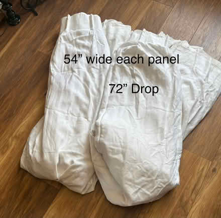 Photo of free Cream pleated lined curtains (Chatham) #1