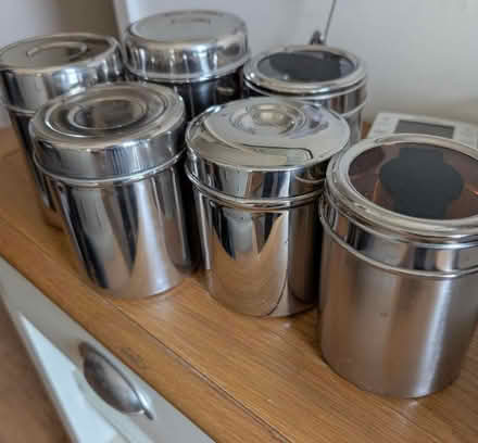 Photo of free Stainless steel cannisters (Hartwood Green PR7) #1