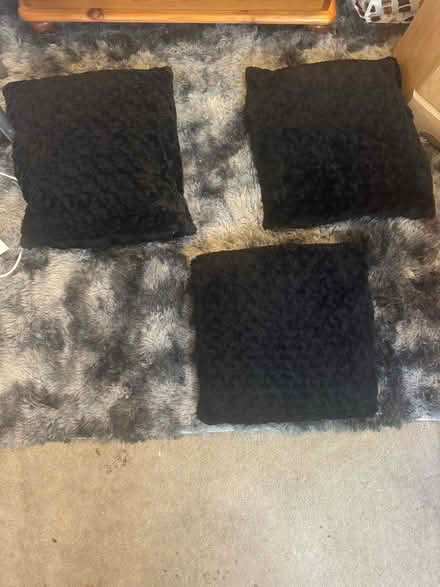 Photo of free 3 black cushions (West Drayton UB7) #1