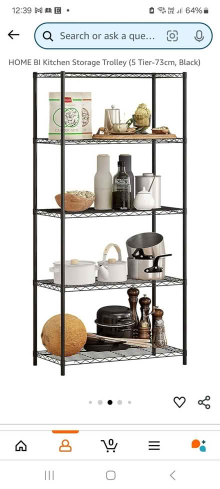 Photo of free 5 Shelf Storage Unit SILVER (Epping CM16) #1