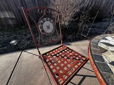 Photo of free Rod iron table and chairs - mosaic (North Wheaton) #4