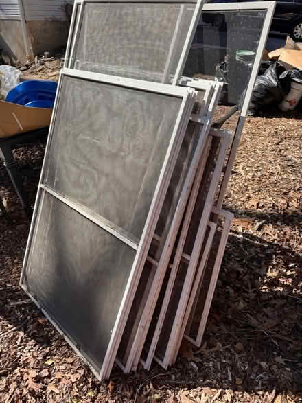 Photo of free Assorted size window screens (Severna park md) #1