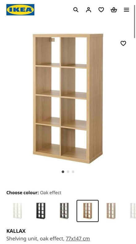 Photo of Oak effect Kallax unit (S8) #1