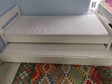 Photo of free Stompa bed + trundle + mattresses (East Dulwich) #1