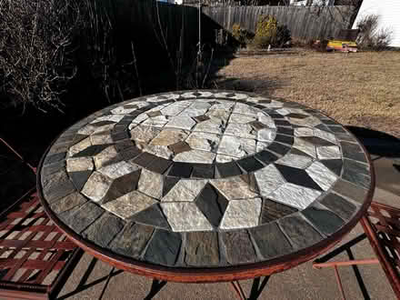 Photo of free Rod iron table and chairs - mosaic (North Wheaton) #3