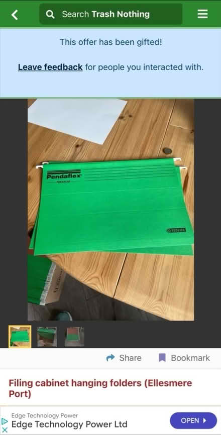 Photo of Hanging files/folder (Ellesmere Port) #1