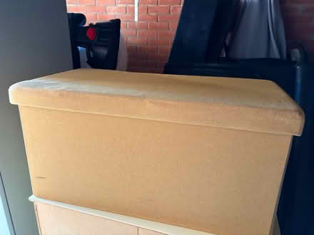 Photo of free Yellow ottoman storage box (Thrapston) #1