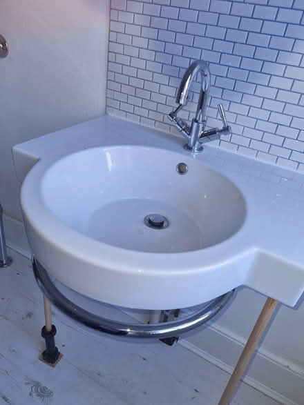 Photo of free Basin with towel rail. Taps. Pop up waste (Eastbourne BN21) #1