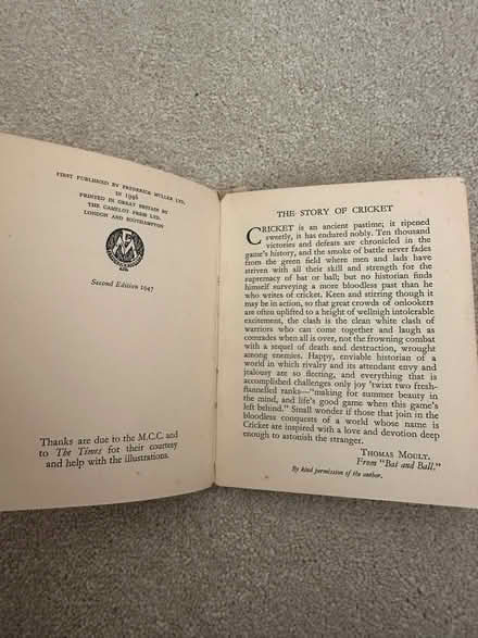 Photo of free Book - in praise of cricket (East molesey) #4