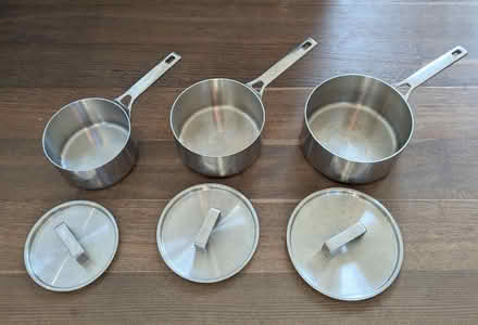 Photo of free Set of 3 saucepans with lids (Upper Holloway N19) #1