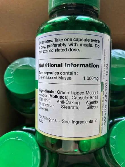 Photo of free Green lipped mussel extract supplements ( expired date) (Leckhampton GL53) #1