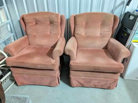 Photo of free Salmon Coloured Velvet Lounge Suite (Camperdown, NSW) #2