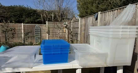 Photo of free Plastic storage boxes (with lids) (Taverham NR8) #1