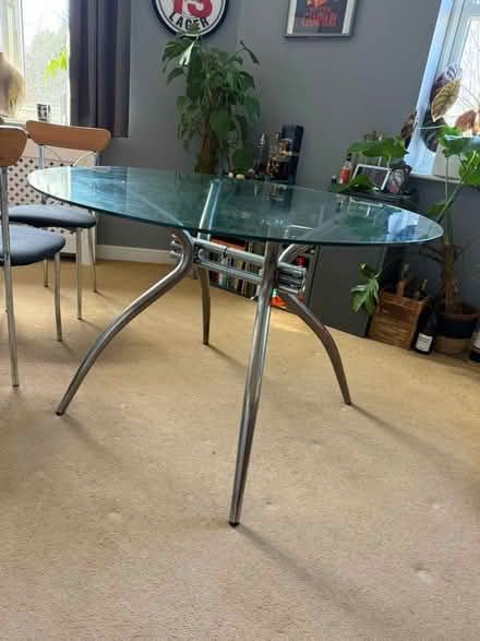Photo of free Glass table and four chairs (Lichfield WS14) #4