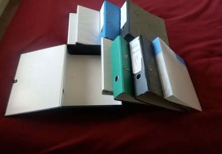 Photo of free Lever arch folders (x8) + 1 box file (Malvern Wells WR14) #1