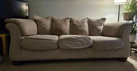 Photo of free Microfiber cream color couch (Westminster) #4