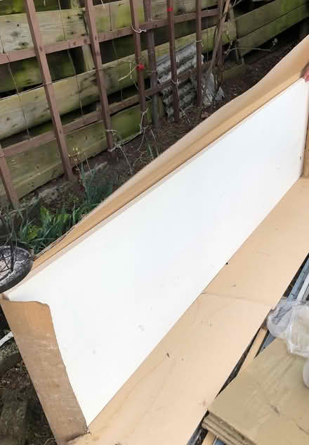Photo of free 2 white melamine panels 6ft long (Formby L37) #1