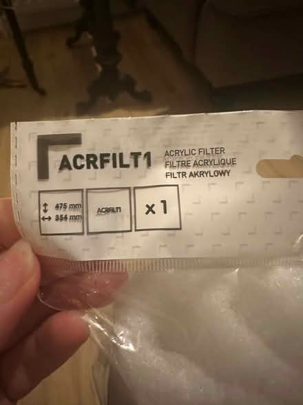 Photo of free Acrylic filter for kitchen (Fetcham) #2