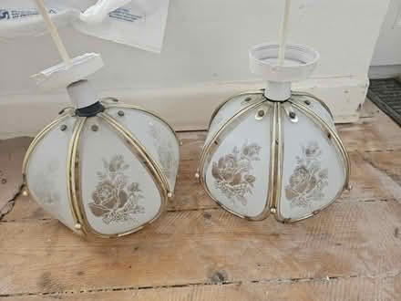 Photo of free 2 ceiling lampshades (Kingswood BS15) #1
