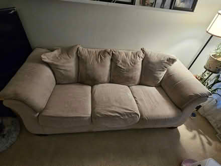 Photo of free Microfiber cream color couch (Westminster) #1
