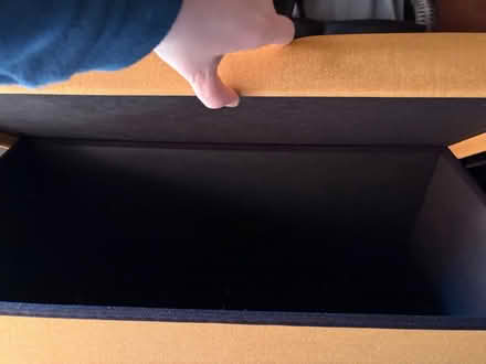 Photo of free Yellow ottoman storage box (Thrapston) #2