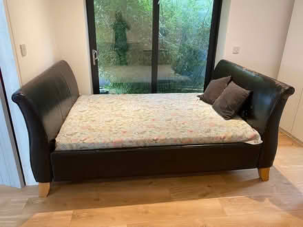 Photo of free Sleigh double bed with mattress (Cranfield) #2
