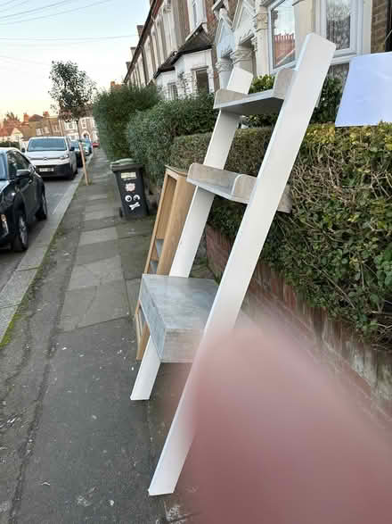 Photo of free desk with shelves ladder and unit (Se6 2ha) #2