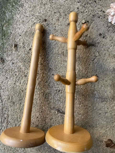 Photo of free Wooden mug tree and kitchen roll holder (Southdown AL5) #1
