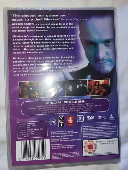 Photo of free Derren Brown Inside Your Mind DVD (Cheltenham GL53) #2