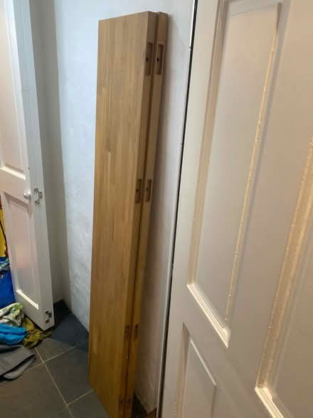 Photo of free Tall solid oak wooden shelves (Shakspeare Walk, N16) #1