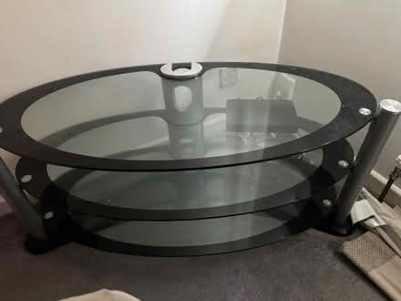 Photo of free Glass tv unit stand (Oakwood derby) #1