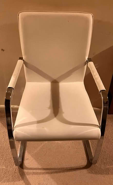 Photo of free 2 white dining chairs (Poplar E14) #1