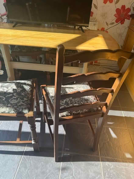 Photo of free Dining table with 4 chairs (Oakwood derby) #2