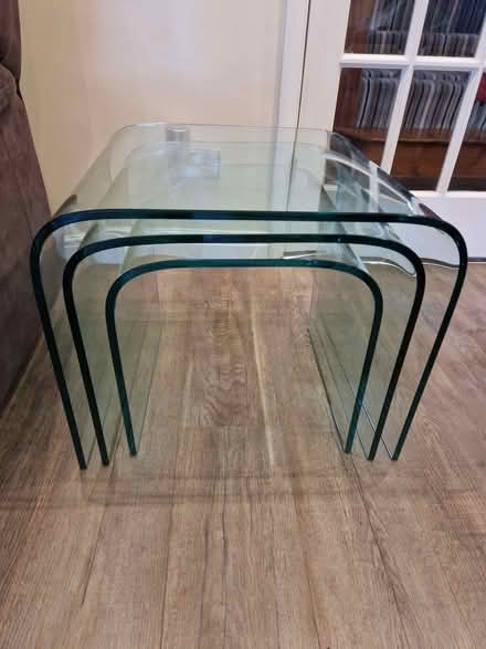 Photo of free Set of 3 nesting glass tables (Waterlooville PO7) #1