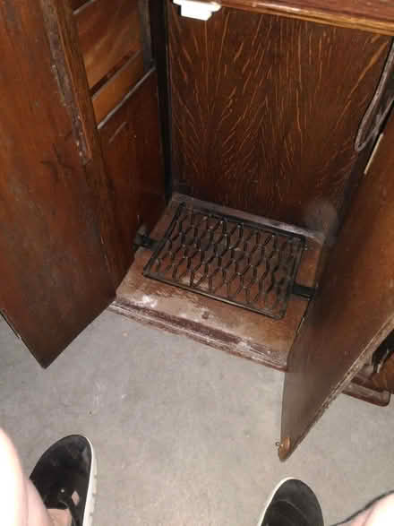 Photo of free Treadle sewing machine in wooden cabinet (Grayrigg LA8) #4