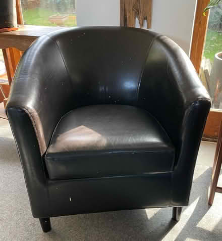Photo of free Leather bucket chair (Fareham PO14) #2