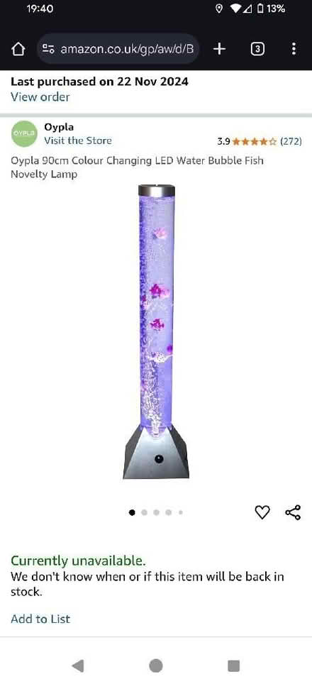 Photo of free fish bubble lamp (Waterloo HD5) #2