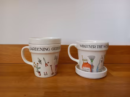 Photo of free 2 x Gardening mugs (Woodmancote GL11) #1