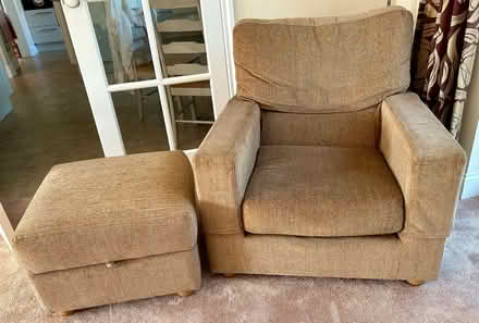 Photo of free John Lewis Armchair & Storage Stool (North Tonbridge TN10) #1
