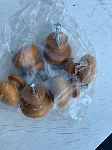 Photo of free Six pine drawer knobs (Heswall CH60) #1