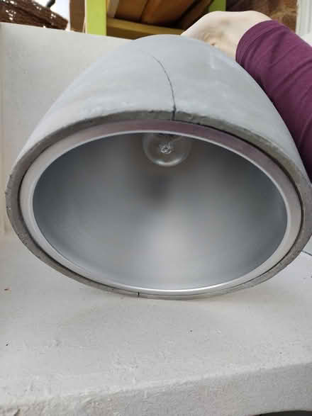 Photo of free Concrete & chrome ceiling lamp (Colindale NW9) #2