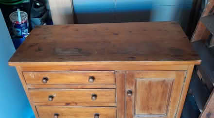 Photo of free old pine chest/cupboard (Elworth CW11) #2