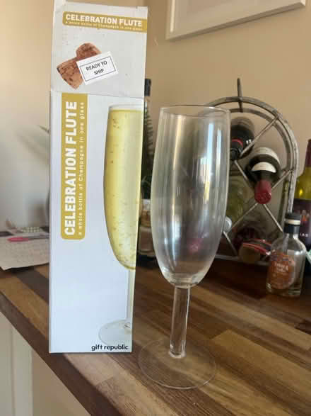 Photo of free Bottle of champagne flute glass (Hawley) #2